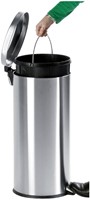 Afvalbak pedaalemmer RVS rond 20 liter-2