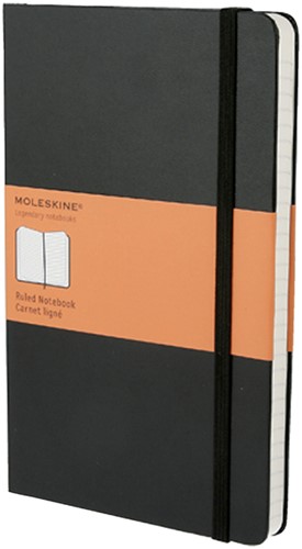 Notitieboek Moleskine large 130x210mm lijn hard cover zwart