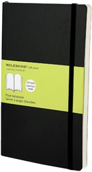 Notitieboek Moleskine large 130x210mm blanco soft cover zwart