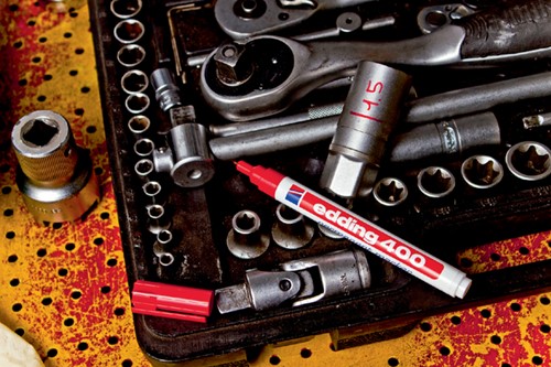 Viltstift edding 400 rond assorti 1mm blister à 4 stuks-2