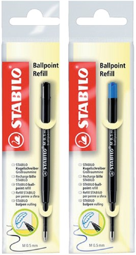 Balpenvulling STABILO standaard medium blauw blister à 1 stuk-2