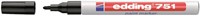 Viltstift edding 751 lakmarker rond 1-2mm zwart  blister à 1 stuk-1