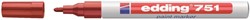 Viltstift edding 751 lakmarker rond 1-2mm pastel rood