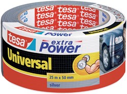 Plakband Tesa 50mmx25m extra Power zilver