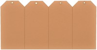 Label karton nr 6 200gr 60x120mm chamois 1000 stuks-2