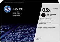 Tonercartridge HP CE505XD 05X zwart 2x HC