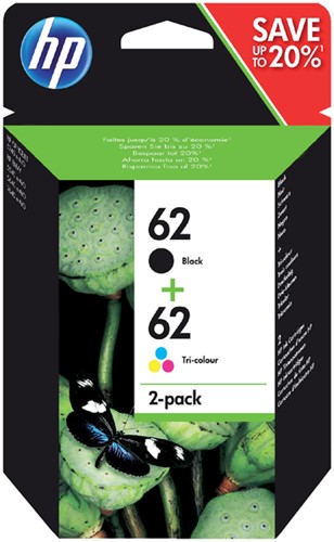 Inktcartridge HP N9J71AE 62  zwart + kleur