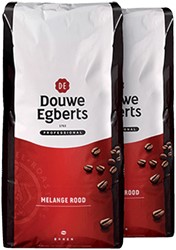 Koffie Douwe Egberts bonen fresh melange Rood 3000gr