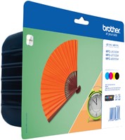 Inktcartridge Brother LC-129XLVALBP zwart + 3 kleuren