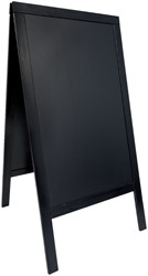 Stoepbord Securit 70x125x4cm zwart hout