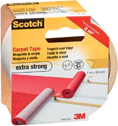 Dubbelzijdige plakband Scotch tapijt 50mmx7m extra strong