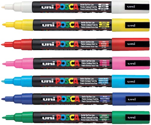 Verfstift Posca PC3M fijn geel-3