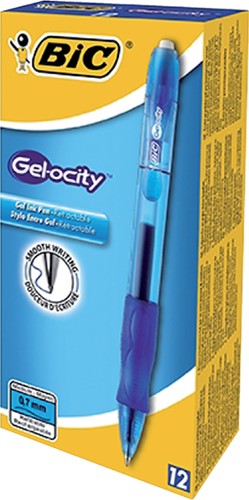 Gelschrijver Bic Gel-ocity medium blauw-3