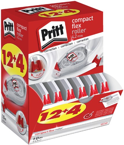 Correctieroller Pritt Compact Flex 4.2mmx 10m promo pack à 12+4 gratis-2