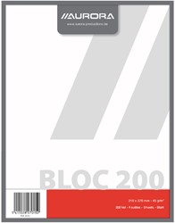 Kladblok Aurora 210x270mm blanco 200 vel 45gr