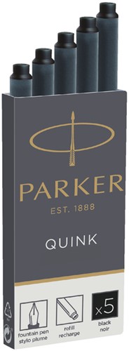 Inktpatroon Parker Quink permanent zwart pak à 5 stuks-3