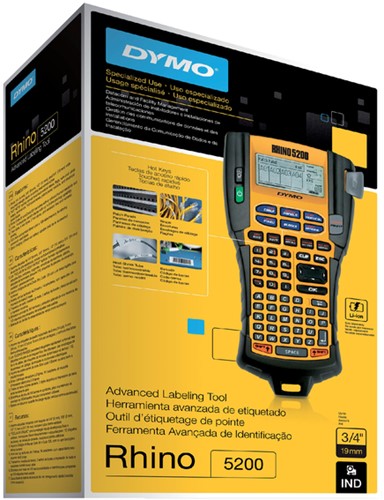 Labelprinter Dymo Rhino 5200 industrieel abc 19mm geel-1