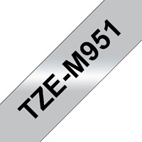 Labeltape Brother P-touch TZE-M951 24mm zwart op zilver-1