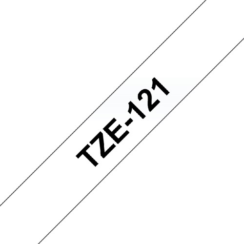 Labeltape Brother P-touch TZE-121 9mm zwart op transparant-1