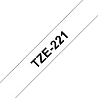Labeltape Brother P-touch TZE-221 9mm zwart op wit-1