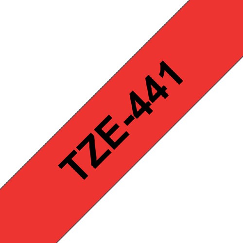 Labeltape Brother P-touch TZE-441 18mm zwart op rood-1