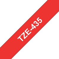 Labeltape Brother P-touch TZE-435 12mm wit op rood-1