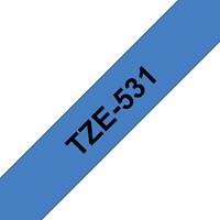 Labeltape Brother P-touch TZE-531 12mm zwart op blauw-1
