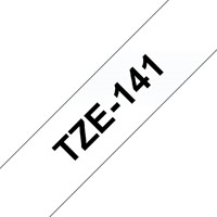 Labeltape Brother P-touch TZE-141 18mm zwart op transparant-1