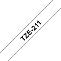 Labeltape Brother P-touch TZE-211 6mm zwart op wit-1