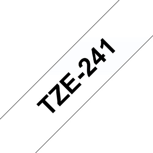 Labeltape Brother P-touch TZE-241 18mm zwart op wit-1