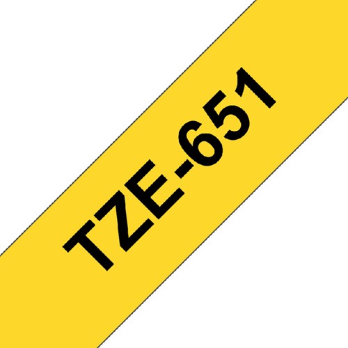 Labeltape Brother P-touch TZE-651 24mm zwart op geel-3