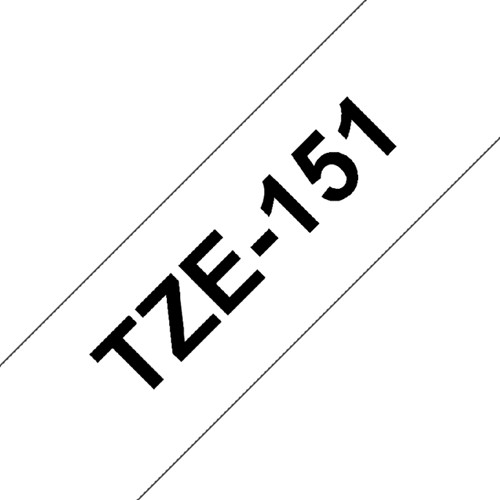 Labeltape Brother P-touch TZE-151 24mm zwart op transparant-1