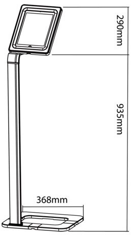 Tablet vloerstandaard Newstar S100 zilvergrijs