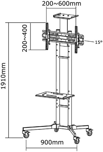 Monitormeubel Neomounts M1700E 32-55" zwart-2