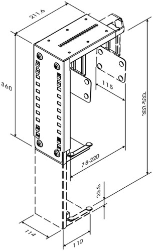 CPU houder Neomounts D100 30kg zwart-2