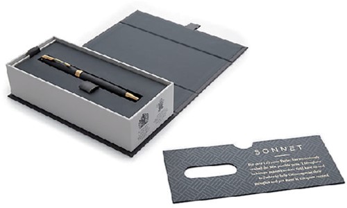 Balpen Parker Sonnet matte black lacquer GT medium-1