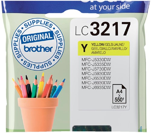 Inktcartridge Brother LC-3217Y geel