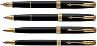 Balpen Parker Sonnet matte black lacquer GT medium-2