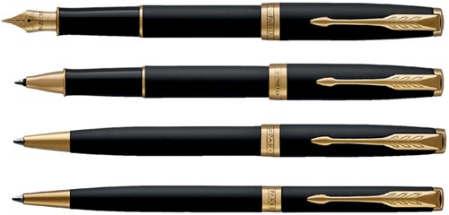 Rollerpen Parker Sonnet matte black GT fijn-1