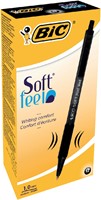 Balpen Bic soft feel grip clic medium zwart-3