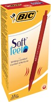 Balpen Bic soft feel grip clic medium rood-1