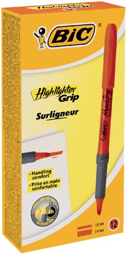 Markeerstift Bic brite liner grip oranje-2