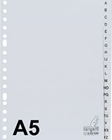 Tabbladen Kangaro A5 17-gaats G520AZM alfabet grijs PP