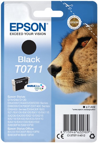 Inktcartridge Epson T0711 zwart