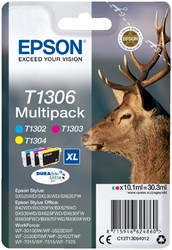 Inktcartridge Epson T1306 3 kleuren HC