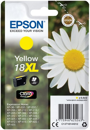 Inktcartridge Epson 18XL T1814 geel