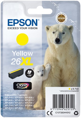 Inktcartridge Epson 26XL T2634 geel