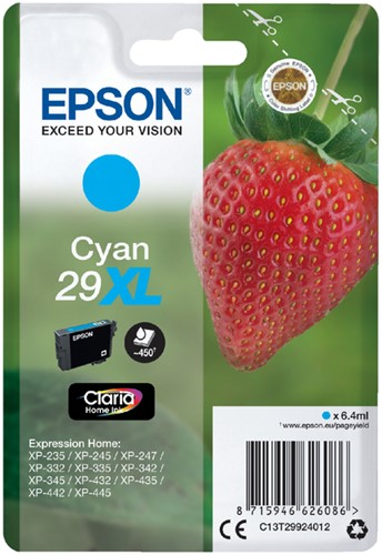 Inktcartridge Epson 29XL T2992 blauw