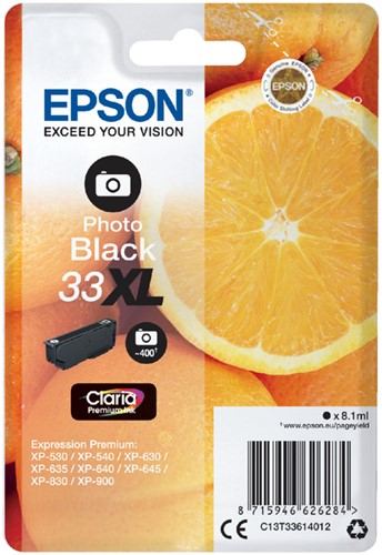 Inktcartridge Epson 33XL T3361 foto zwart