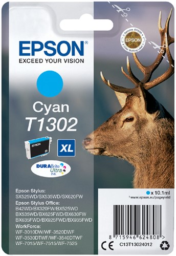 Inktcartridge Epson T1302 blauw